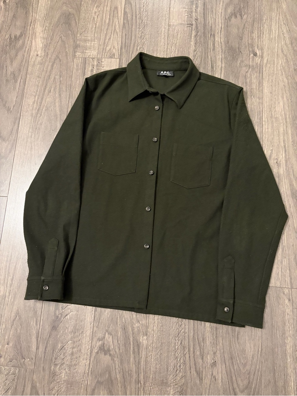 A.P.C. Olive Green Crewneck T-Shirt